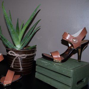 Michael Kors Leather Heels Size 7 NWOT